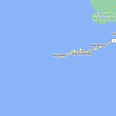 Map showing location of Key West (24.555700, -81.800000)