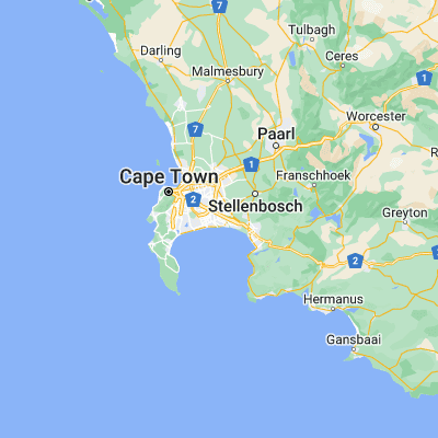 Map showing location of Khayelitsha (-34.039320, 18.679160)