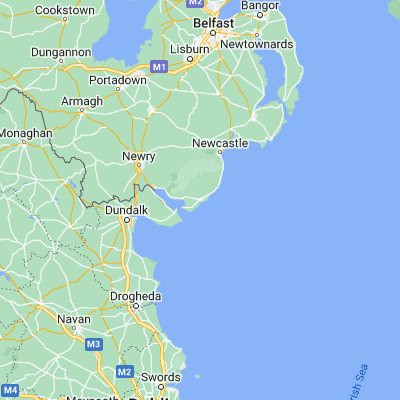 Map showing location of Kilkeel (54.061960, -6.003080)