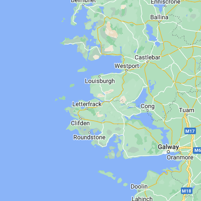 Map showing location of Killary Harbour (53.606450, -9.805230)