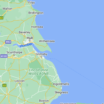 Map showing location of Kilnsea (53.620410, 0.139220)