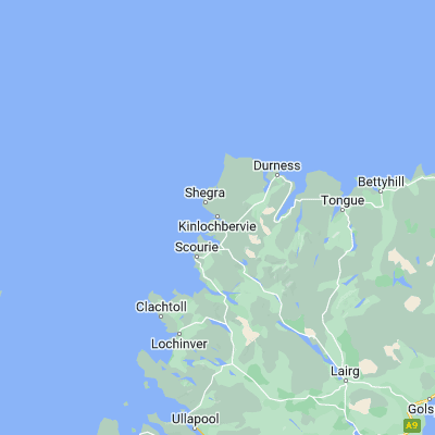 Map showing location of Kinlochbervie (58.458690, -5.043320)