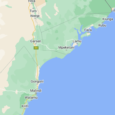 Map showing location of Kipini (-2.525650, 40.526200)