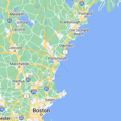 Map showing location of Kittery Point (43.083420, -70.707830)