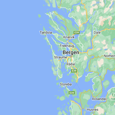 Map showing location of Knappskog (60.381940, 5.055830)