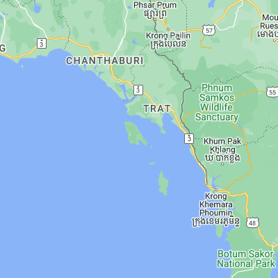 Map showing location of Ko Chang Tai (12.001710, 102.372670)