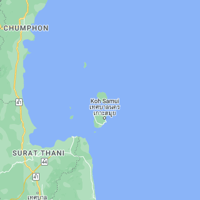 Map showing location of Ko Pha-Ngan (9.719450, 99.995110)