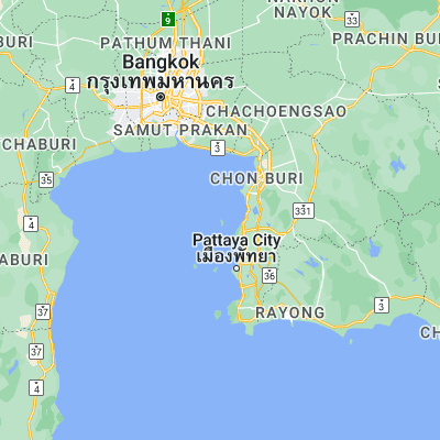 Map showing location of Ko Si Chang (13.163880, 100.805470)