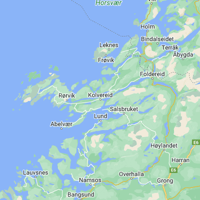 Map showing location of Kolvereid (64.865490, 11.604650)