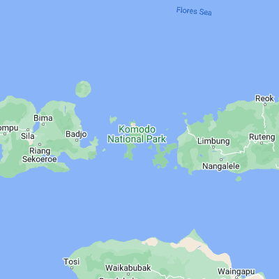 Map showing location of Komodo (-8.583330, 119.500000)
