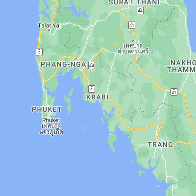 Map showing location of Krabi (8.072570, 98.910520)