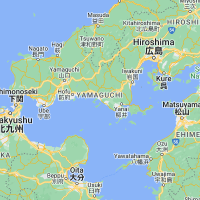 Map showing location of Kudamatsu (34.000000, 131.866670)