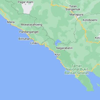 Map showing location of Kuripan (-5.035460, 103.764200)