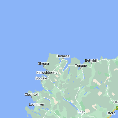 Map showing location of Kyle of Durness (58.566670, -4.816670)