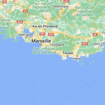 Map showing location of La Ciotat (43.174760, 5.604490)