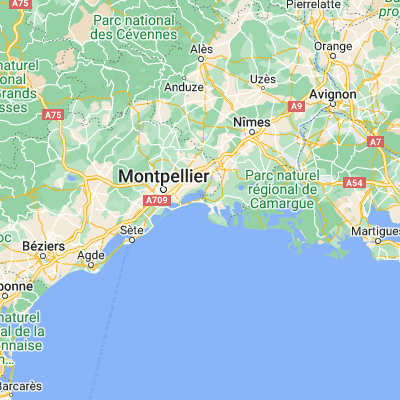 Map showing location of La Grande-Motte (43.566670, 4.083330)