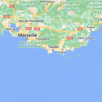 Map showing location of La Seyne-sur-Mer (43.098180, 5.884720)