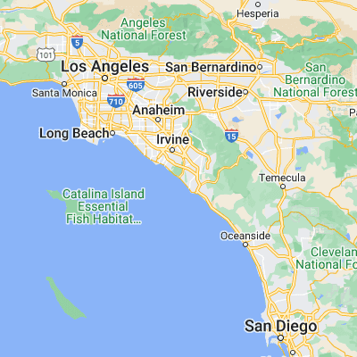 Map showing location of Laguna Beach (33.542250, -117.783110)