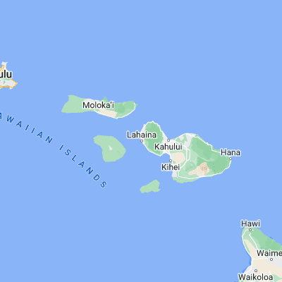 Map showing location of Lahaina (20.878330, -156.682500)