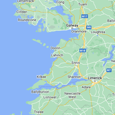 Map showing location of Lahinch (52.932680, -9.336660)