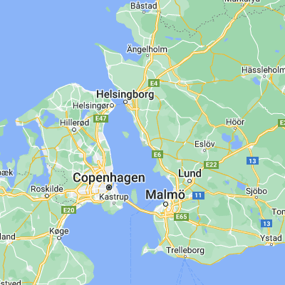 Map showing location of Landskrona (55.870800, 12.830160)