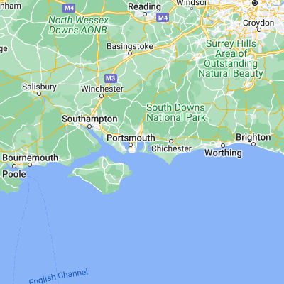 Map showing location of Langstone Harbour (50.830000, -1.000000)