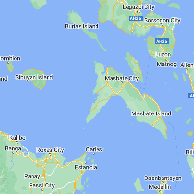 Map showing location of Lantangan (12.198150, 123.271010)