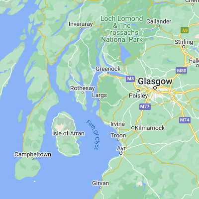 Map showing location of Largs (55.796290, -4.863370)