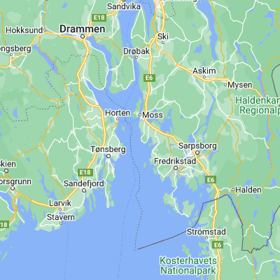 Map showing location of Larkollen (59.333890, 10.665560)