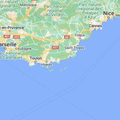 Map showing location of Le Lavandou (43.137000, 6.366000)