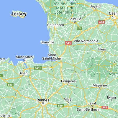 Map showing location of Le Val-Saint-Père (48.661760, -1.376530)