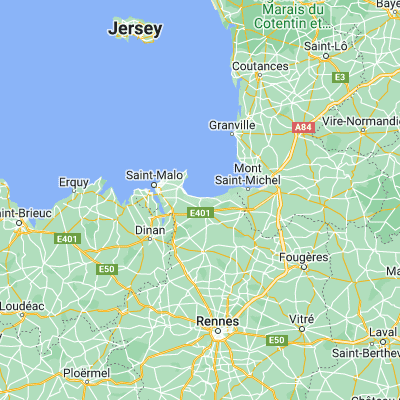 Map showing location of Le Vivier-sur-Mer (48.601690, -1.773020)
