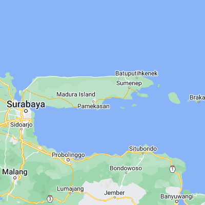 Map showing location of Lembung Tengah (-7.162080, 113.561870)