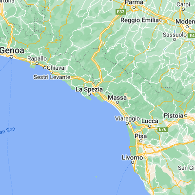 Map showing location of Lerici (44.075870, 9.911210)