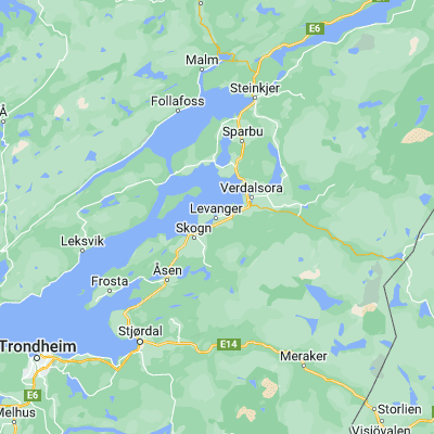 Map showing location of Levanger (63.746440, 11.299630)