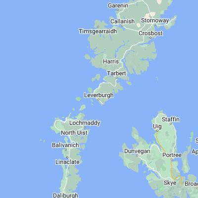 Map showing location of Leverburgh (57.771150, -7.008850)