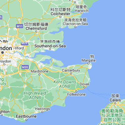 Map showing location of Leysdown-on-Sea (51.397300, 0.921560)