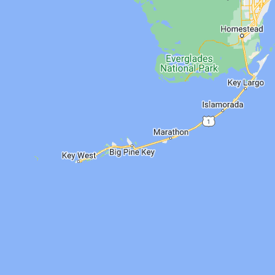Map showing location of Little Pine Key (24.732920, -81.311470)