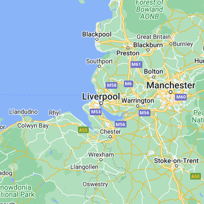 Map showing location of Liverpool (Gladstone Dock) (53.410580, -2.977940)