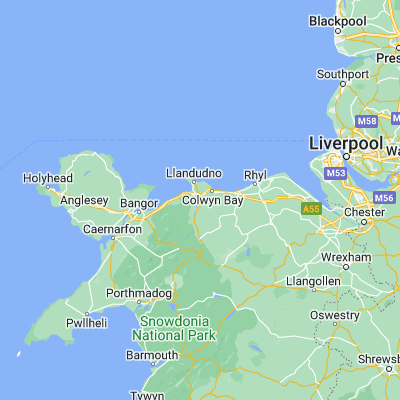 Map showing location of Llansantffraid Glan Conwy (53.266670, -3.800000)