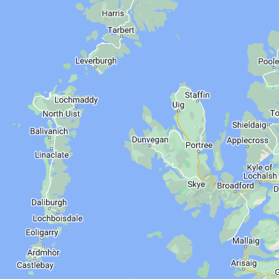 Map showing location of Loch Dunvegan (57.466670, -6.666670)