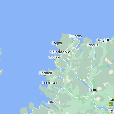 Map showing location of Loch Laxford (58.383330, -5.100000)