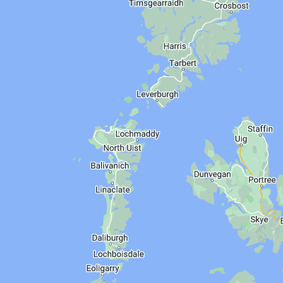 Map showing location of Loch Maddy (57.600000, -7.133330)