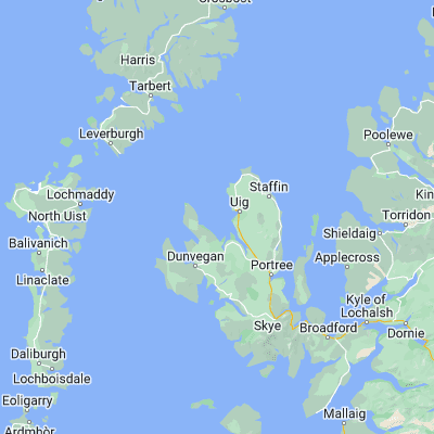 Map showing location of Loch Snizort (57.566670, -6.466670)