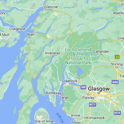 Map showing location of Lochgoilhead (56.170170, -4.900810)