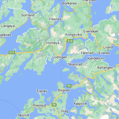 Map showing location of Lødingen (68.413990, 15.995120)