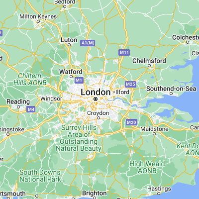 Map showing location of London Bridge (51.508210, -0.087630)