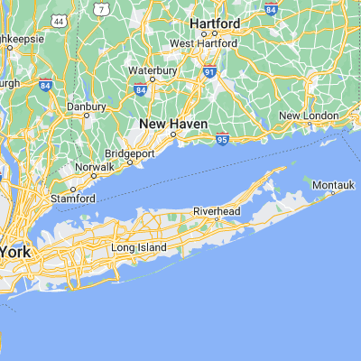 Map showing location of Long Island Sound (41.096940, -72.879660)