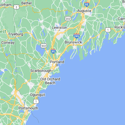 Map showing location of Long Island (43.691788, -70.164206)