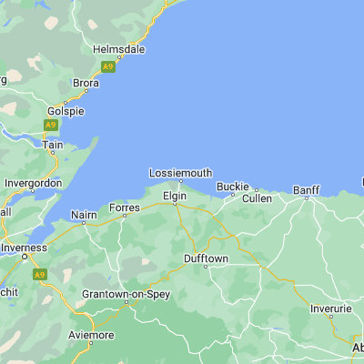 Map showing location of Lossiemouth (57.721360, -3.283410)